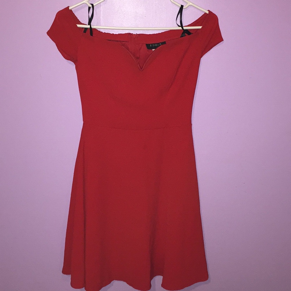 red dress ,worn,no stains no rips , 100%polyester